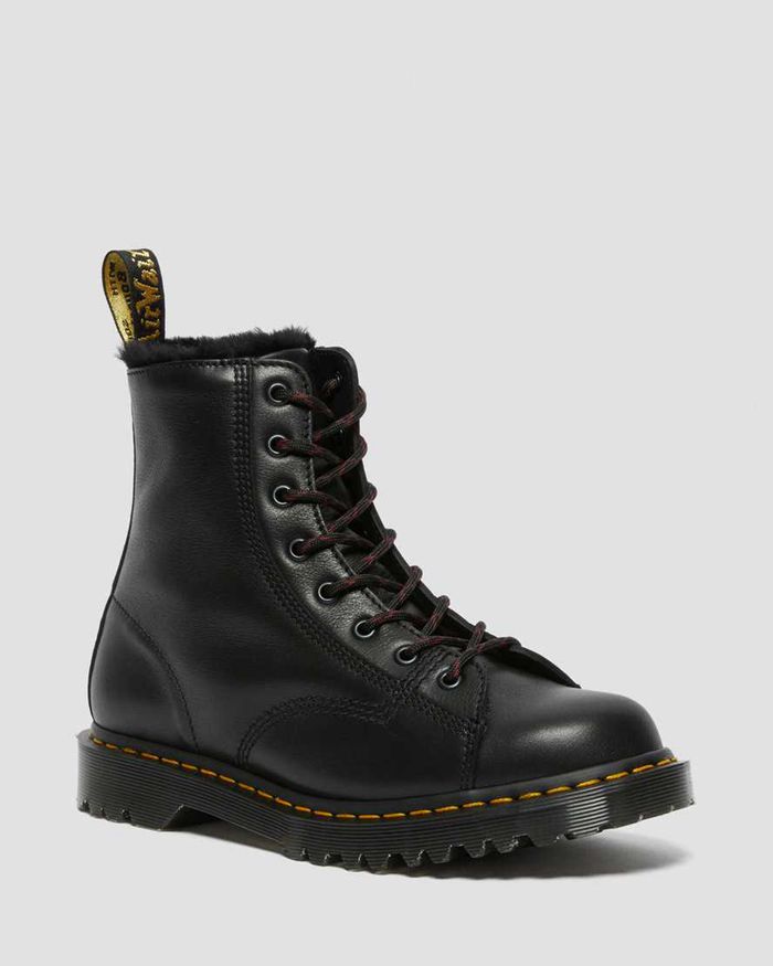 Dr Martens Mens Barton Made in England Shearling Lined Leather Ankle Boots Black - 81732VBMS